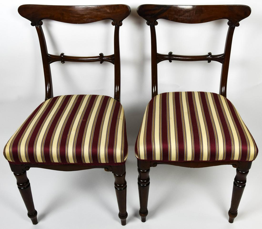 Antique 19th C William IV Carved Side Chairs (1 of 5)