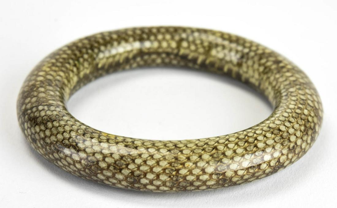 Vintage Snakeskin Bangle Bracelet (1 of 4)
