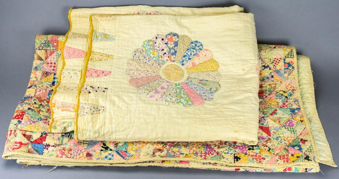 Pair Hand Made Vintage Quilts (1 of 9)