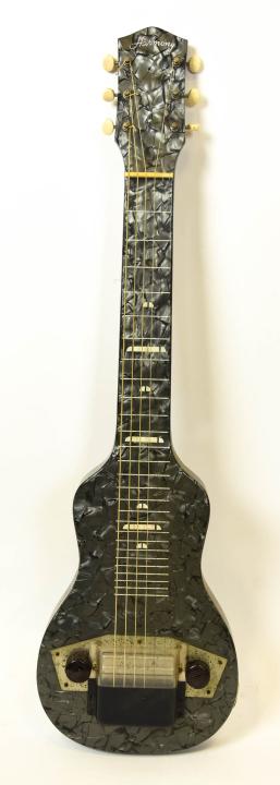 1959 Harmony Lap Steel Black Pearloid Guitar (1 of 6)