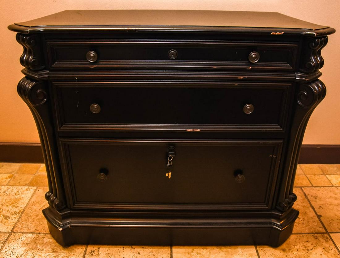 Hooker Furniture Black Office File Cabinet (1 of 6)