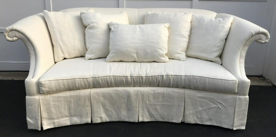 Custom Made Contemporary Sofa by NC Palm Beach: Custom Made Contemporary Sofa by NC Palm Beach. Includes down blend throw pillows.