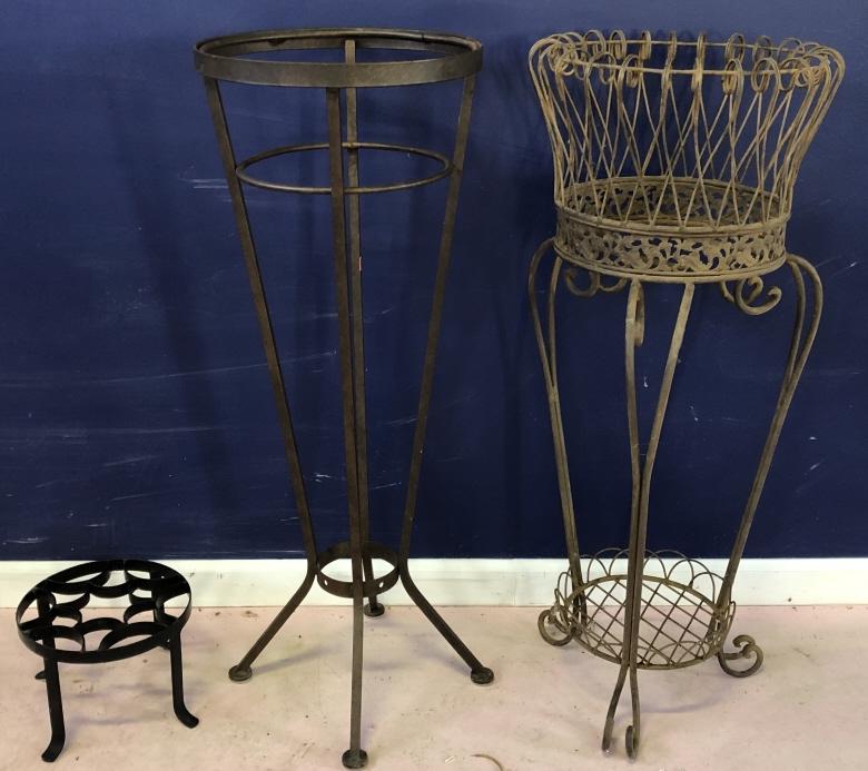 3 Wrought Metal Potted Plant Stands (1 of 3)