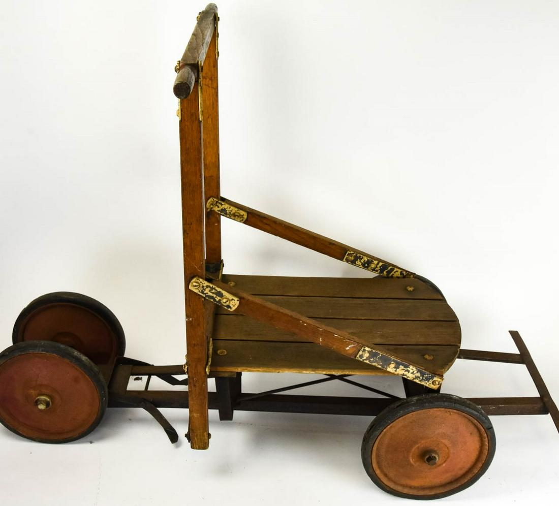 Antique Wooden Push Scooter Cart (1 of 6)