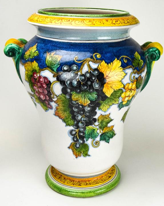 Large Italian Pottery Hand Painted Urn / Planter (1 of 7)