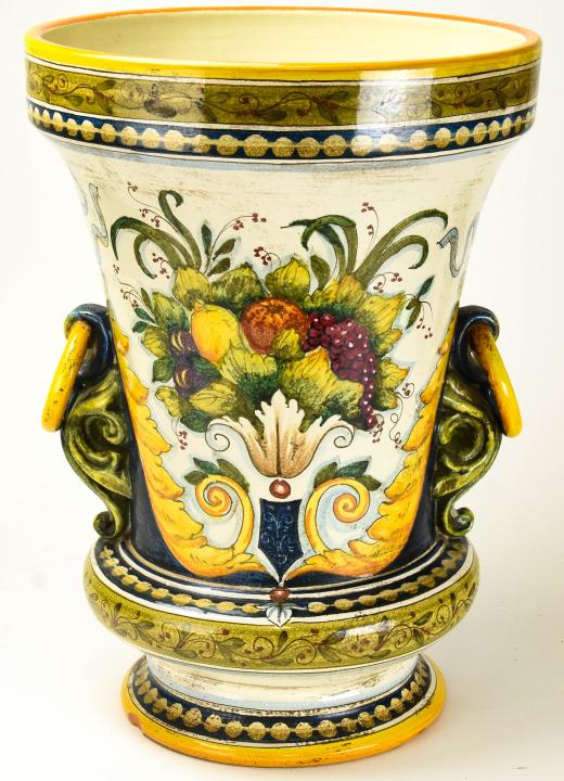 Large Italian Pottery Hand Painted Urn / Planter (1 of 7)