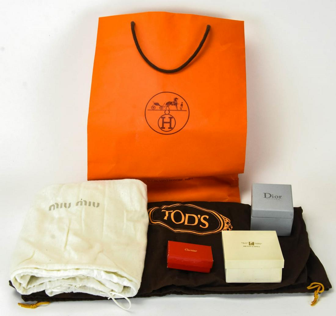 Hermes Cartier Van Cleef Dior Tods Miu Miu Bags: Hermes Cartier Van Cleef Dior Tods Miu Miu Jewelry Boxes, Bags & Dust Covers