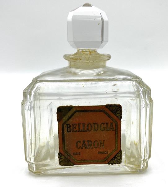Vintage Baccarat Bellodgia Caron Perfume Bottle: Vintage Baccarat Bellodgia Caron Perfume Bottle. Lovely empty bottle dates from about 1920. Approx 2.75” wide.
