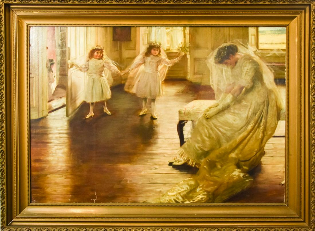 John Henry Lorimer Original Oil Painting w Provenance: Important Late 19th C John Henry Lorimer Original Oil Painting w Recorded Provenance. John Henry Lorimer Scottish (12 August 1856 Â– 4 November 1936). Original oil painting on canvas in a carved an