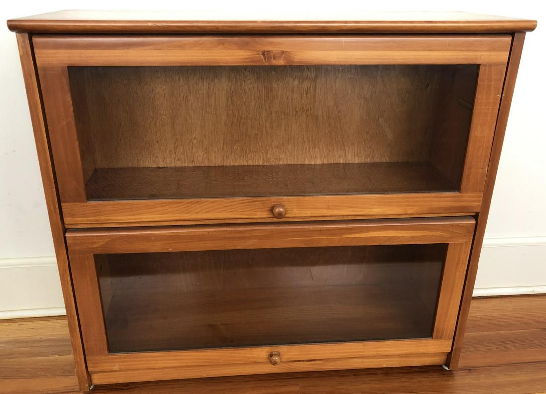 Barrister Style Glass Front 2 Shelf Cabinet (1 of 4)