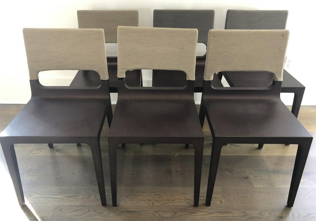 Six Ligne Roset Gina Modern Oak Dining Chairs (1 of 7)
