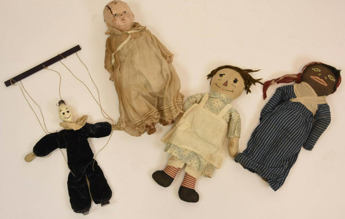 Collection of Antique & Vintage Dolls & Marionette (1 of 9)