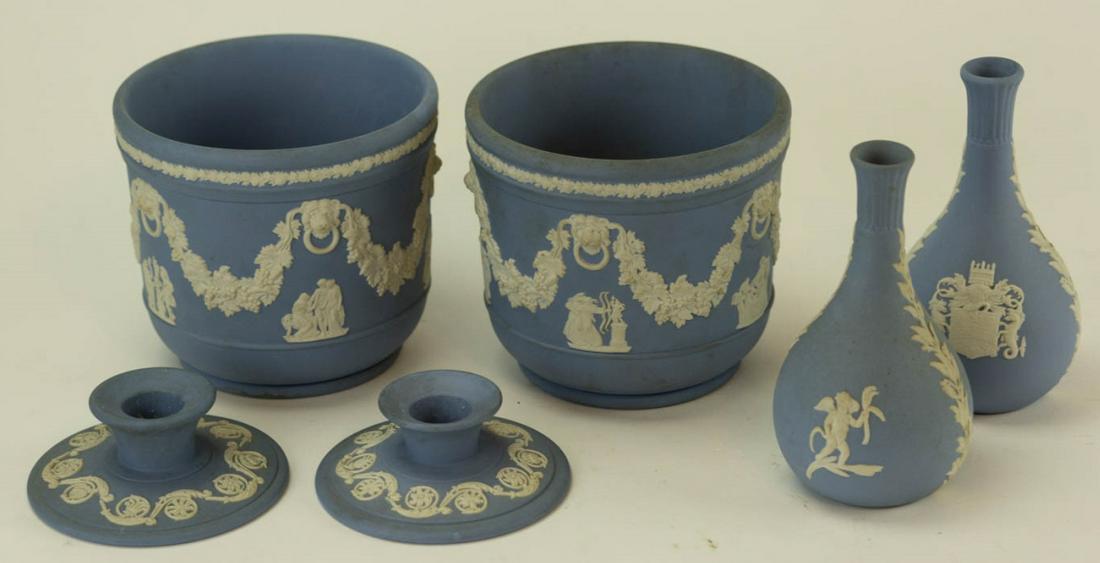Collection of Wedgwood Blue & White Jasperware (1 of 5)