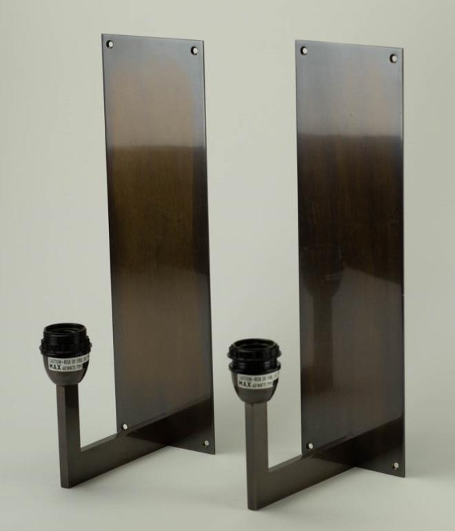 Pair Contemporary Oil Rubbed Bronze Wall Sconces (1 of 5)