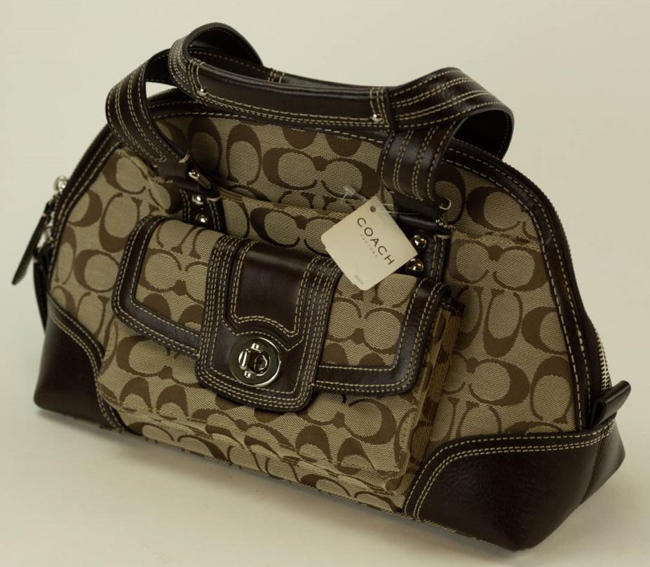 Coach Monogram & Leather Purse / Handbag (1 of 5)