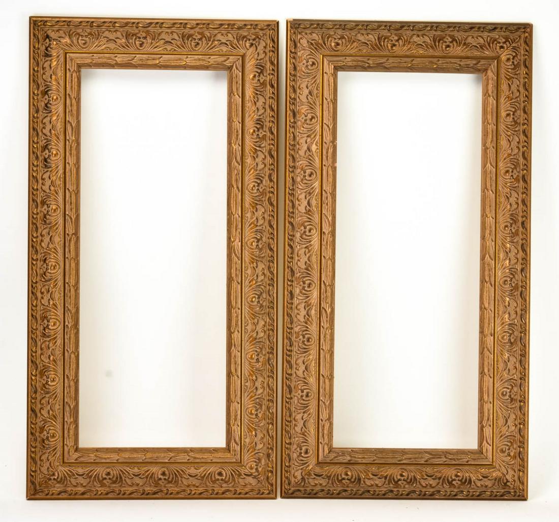 Pair Spanish Baroque Style Carved Wood Frames (1 of 8)
