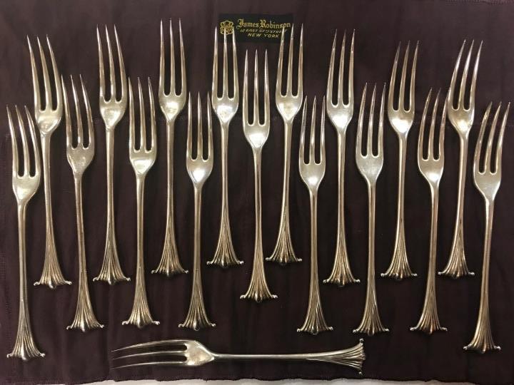 Set of 18 Sterling Silver London England Forks (1 of 4)