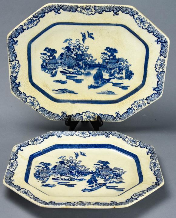 2 Antique Ironstone English Chinoiserie Platters (1 of 7)