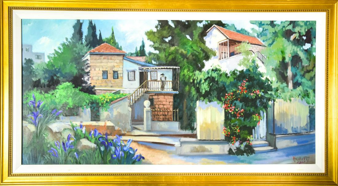 Heddy Kun Untitled Landscape Scene Oil on Canvas (1 of 5)