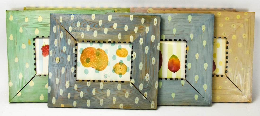 6 Water Colors of Produce in Hand Painted Frames (1 of 5)