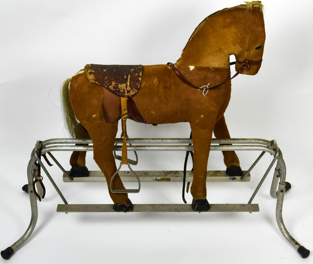 Vintage Glider Toy Ride on Leather Horse (1 of 6)