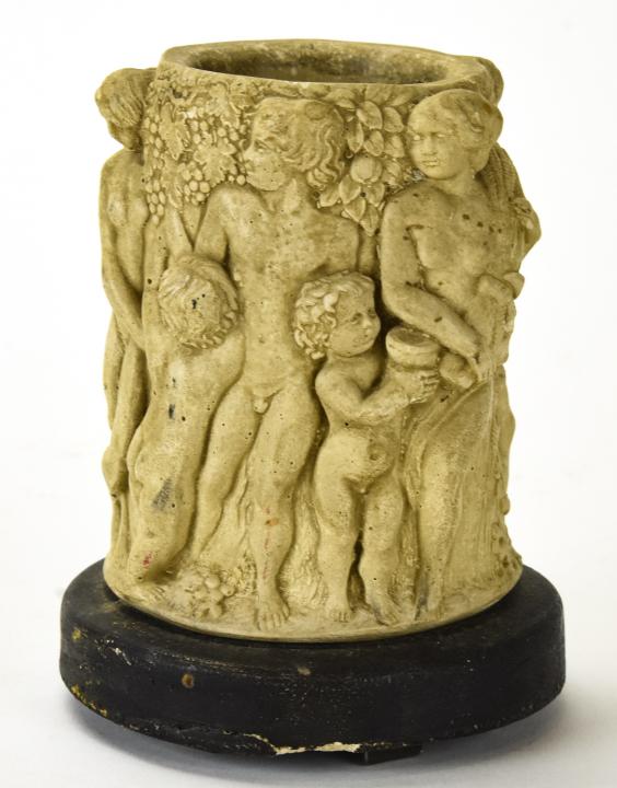 Greco-Roman Style Stoneware Relief Vessel (1 of 5)