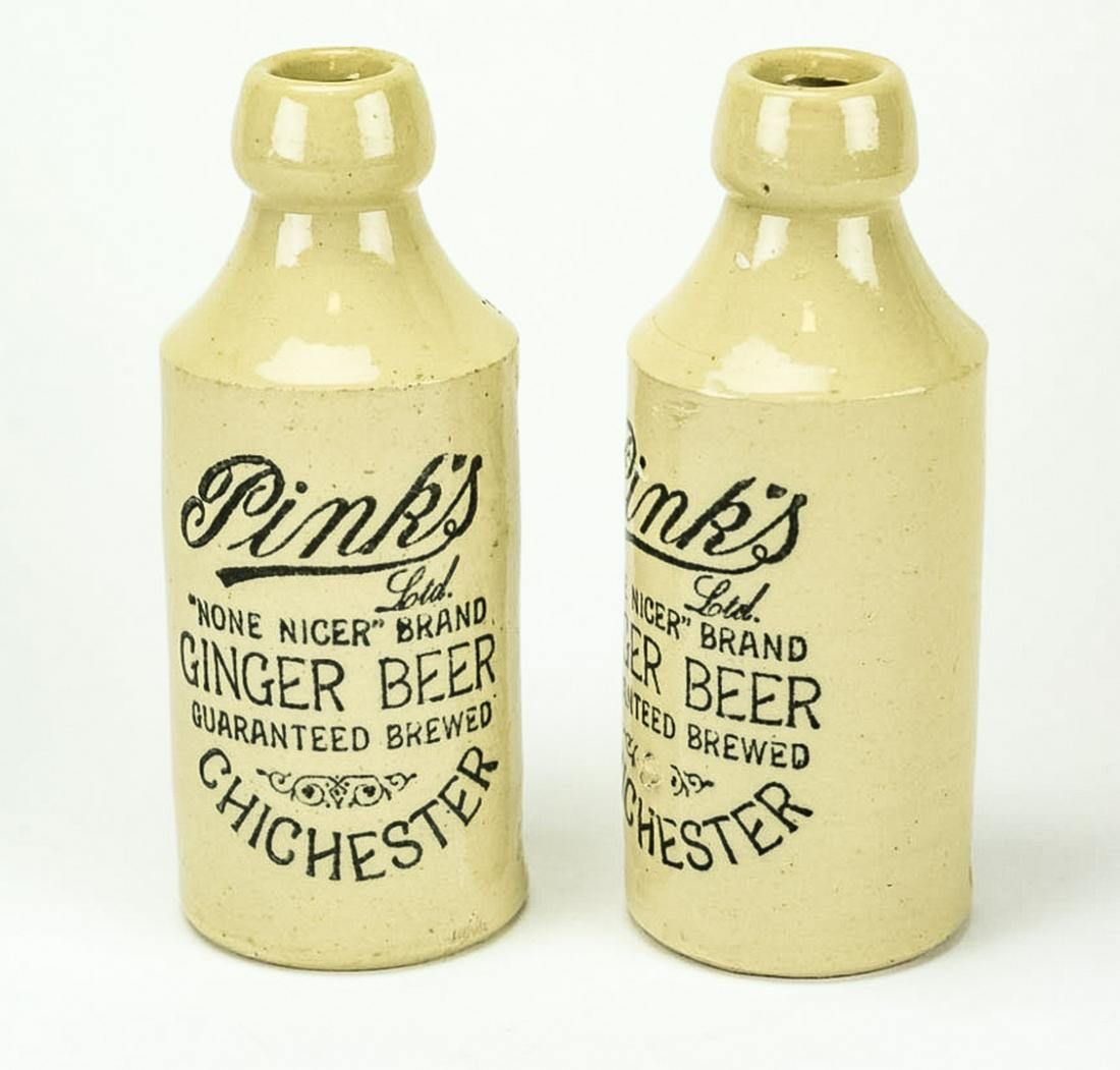 Pair Antique English Ginger Beer Stoneware Crocks (1 of 4)