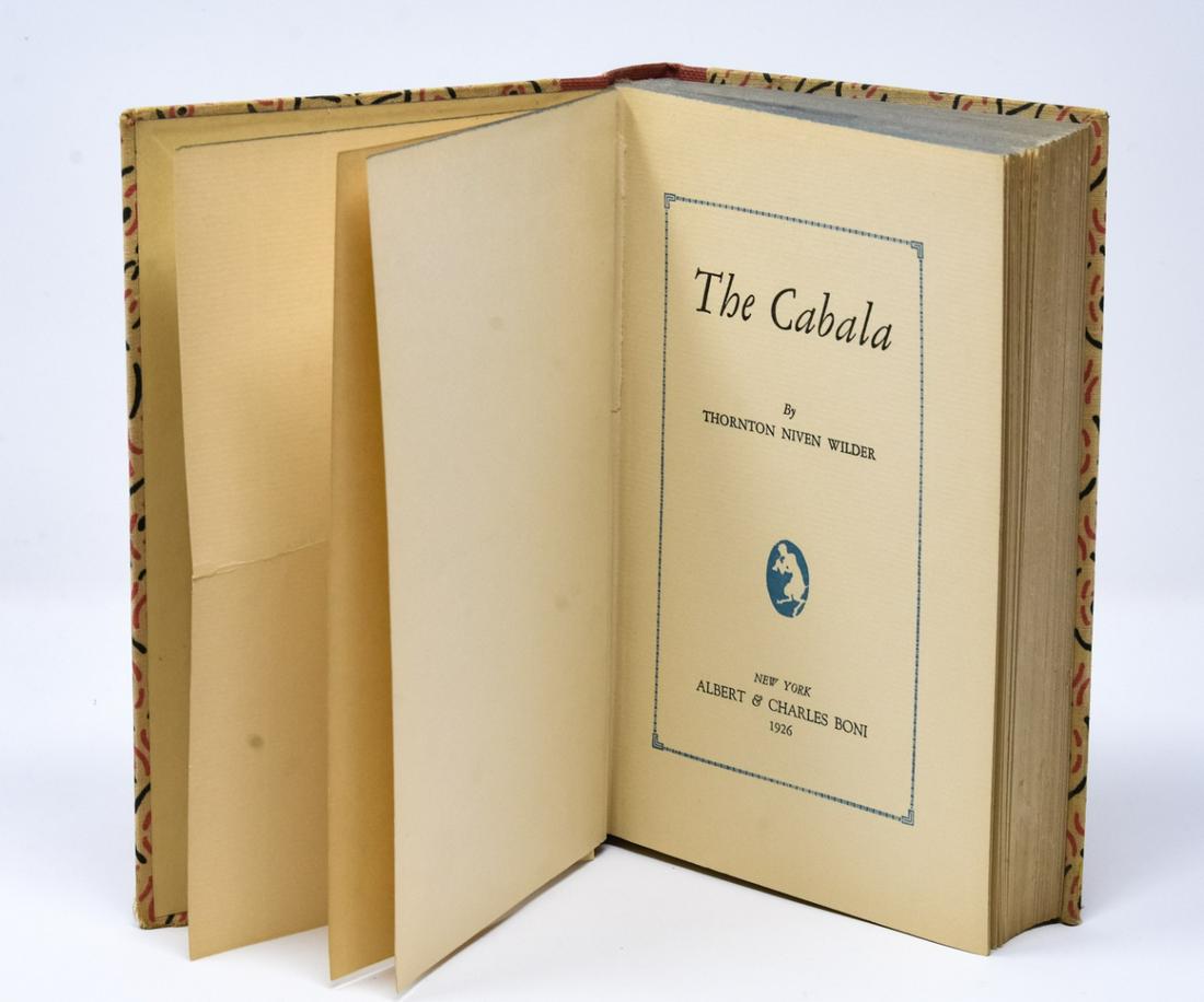 The Cabala C 1926 Book Signed by Thornton Wilder (1 of 8)