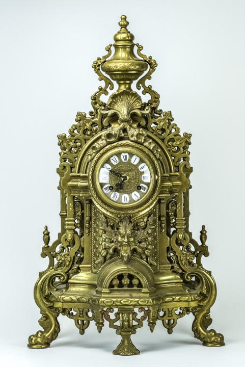 20th C Imperial Ornate Brass Italian Mantle Clock (1 of 9)