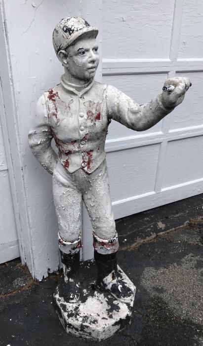 Antique Early 20th C Hand Painted Lawn Jockey (1 of 3)