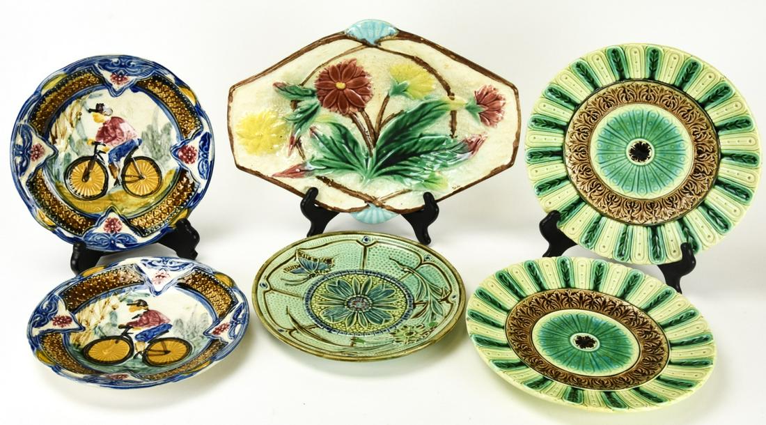 Collection Antique Majolica Pottery Plates (1 of 5)