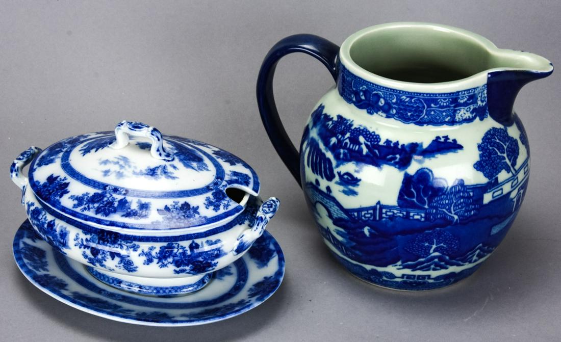 Victoria Ironstone, Doulton Burslem Willow Ware (1 of 6)