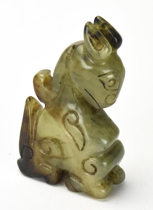 Chinese Hand Carved Jade Dragon Statue (1 of 4)