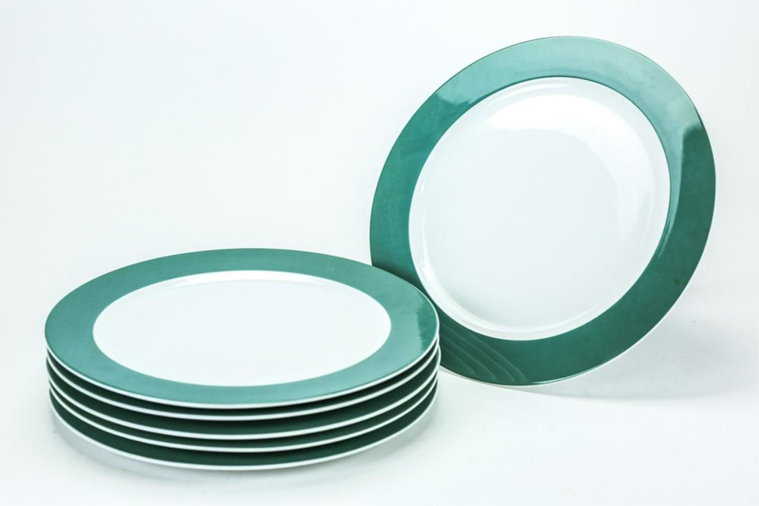 6 Rosenthal Robins Egg Blue & White China Chargers (1 of 2)