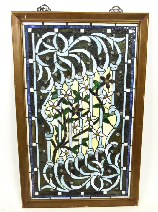 Stained Glass Window in Frame Boughs of Wysteria (1 of 6)
