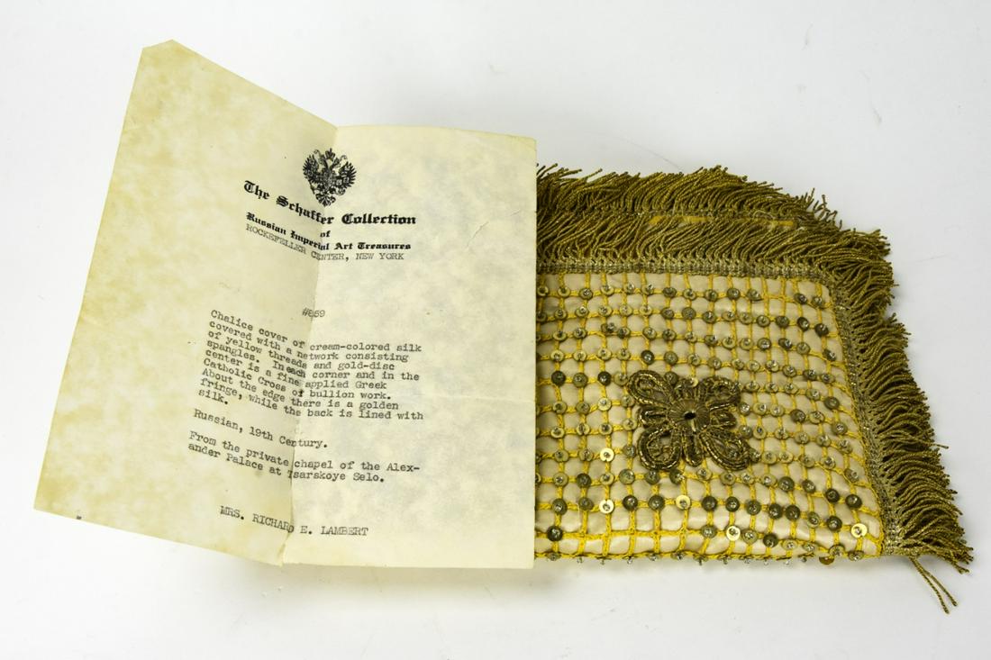 Antique Russian Embroidered Beaded Chalice Cover (1 of 8)