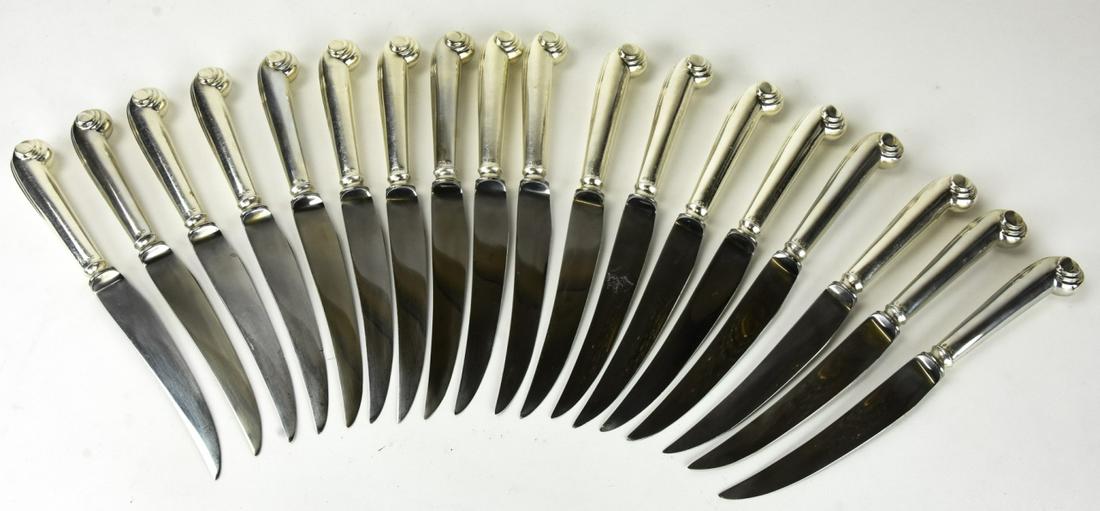 English Sterling Silver Set of 18 Knives (1 of 7)