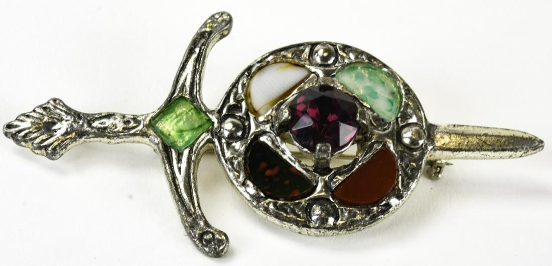 Large Vintage Scottish Style Sword & Wreath Brooch (1 of 5)