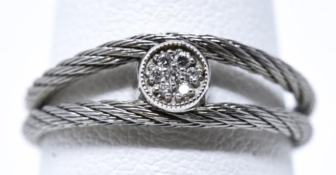 18kt White Gold & Pave Diamond Ring (1 of 5)