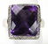 14K White Gold Amethyst & Diamond Cocktail Ring
