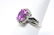 14K White Gold Pink Sapphire & Diamond Ring - 4