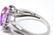 14K White Gold Pink Sapphire & Diamond Ring - 7