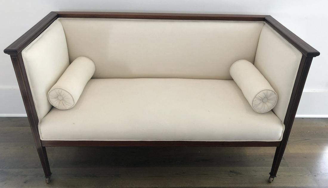 Antique American Empire Custom Box Sofa / Settee (1 of 8)