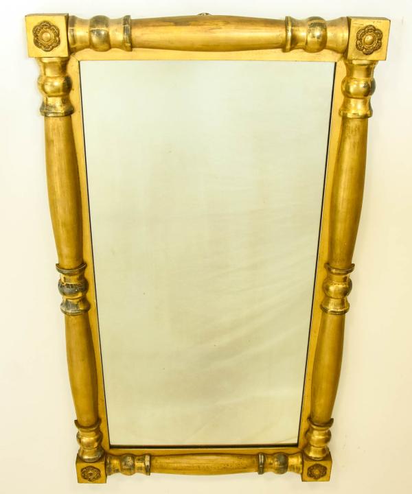 Antique 19th C American Empire Style Gilt Mirror (1 of 7)