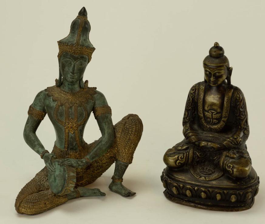 Thai & Chinese Metal Buddha Statues (1 of 5)