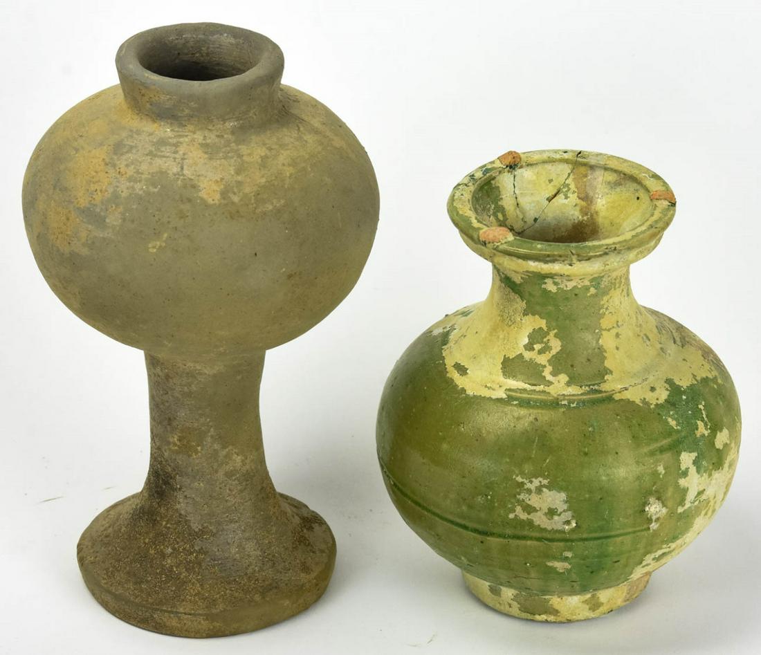 2 Chinese Pottery Stoneware Vessels (1 of 8)