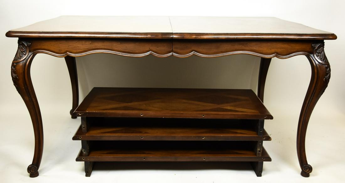 Carved French Country Dining Table w 3 Leaves (1 of 8)