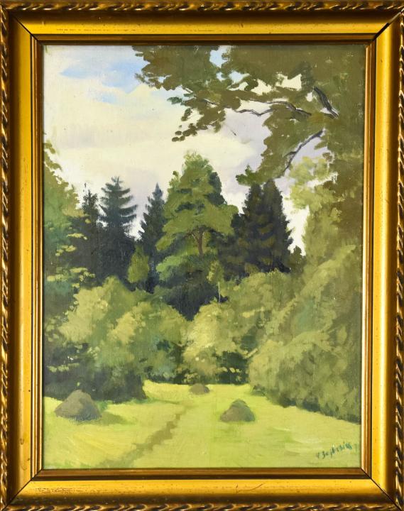 Eastern European Signed Landscape Oil Painting (1 of 6)