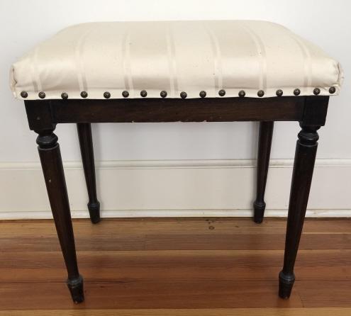 Antique 19th Century Upholstered Bench or Stool (1 of 3)
