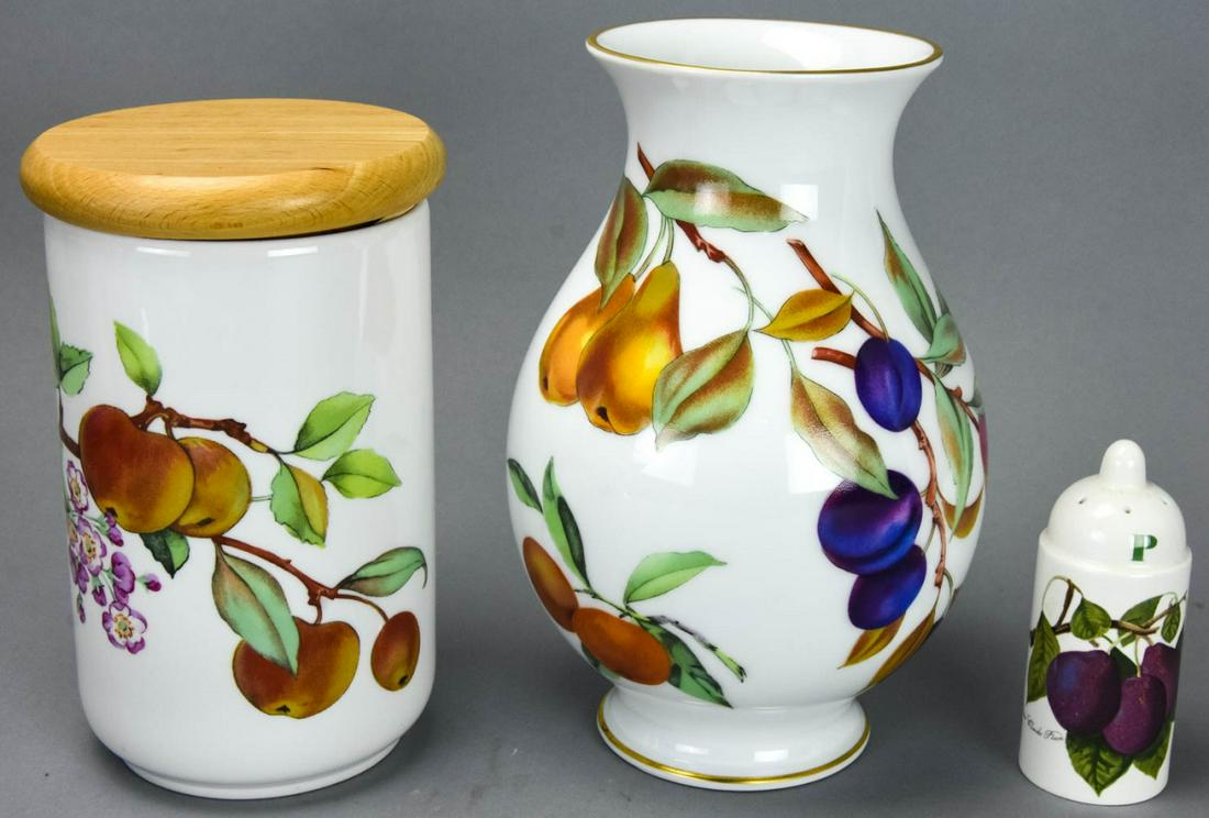 Evesham Royal Worcester Vase, Container, Shaker (1 of 6)